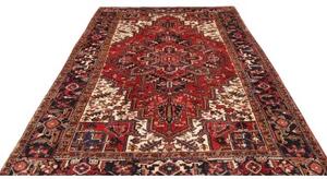 Tappeto Gorawan Stilizzato Rosso Blu Scuro 206x305 Cm