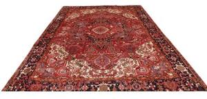 Tappeto Gorawan Stilizzato Rosso Blu Scuro 260x345 Cm