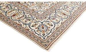 Tappeto Kashan Medaglione Floreale Avorio Blu 247x353 Cm