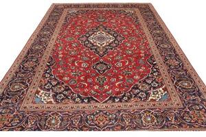 Tappeto Ardakan Medaglione Floreale Rosso Blu Scuro 242x353 Cm