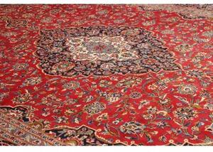 Tappeto Ardakan Medaglione Floreale Rosso Blu Scuro 305x430 Cm