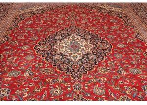 Tappeto Ardakan Medaglione Floreale Rosso Blu Scuro 305x430 Cm