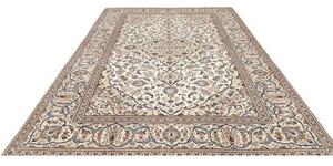 Tappeto Kashan Medaglione Floreale Avorio Blu 247x353 Cm