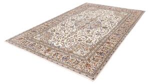 Tappeto Kashan Medaglione Floreale Avorio Blu 192x285 Cm