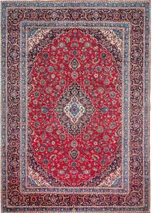 Tappeto Ardakan Medaglione Floreale Rosso Blu Scuro 250x357 Cm
