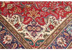 Tappeto Tabriz Medaglione Floreale Rosso Blu 200x308 Cm
