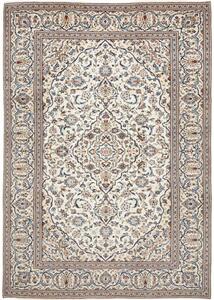 Tappeto Kashan Medaglione Floreale Avorio Blu 247x353 Cm
