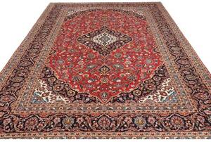 Tappeto Ardakan Medaglione Floreale Rosso Blu Scuro 250x368 Cm