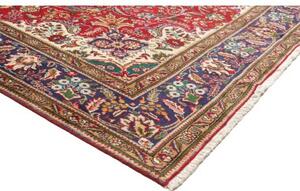 Tappeto Tabriz Medaglione Floreale Rosso Blu 200x308 Cm
