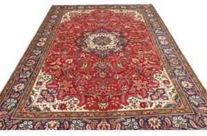 Tappeto Tabriz Medaglione Floreale Rosso Blu 200x308 Cm