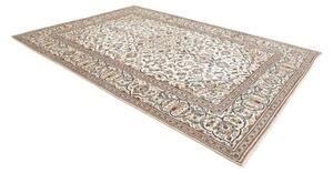 Tappeto Kashan Medaglione Floreale Avorio Blu 247x353 Cm