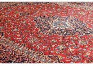 Tappeto Ardakan Medaglione Floreale Rosso Blu Scuro 247x375 Cm