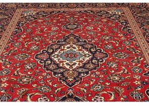Tappeto Ardakan Medaglione Floreale Rosso Blu Scuro 242x353 Cm