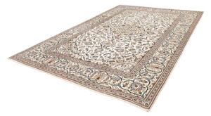 Tappeto Kashan Medaglione Floreale Avorio Blu 247x353 Cm