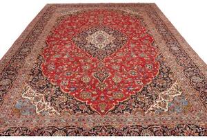 Tappeto Ardakan Medaglione Floreale Rosso Blu Scuro 305x430 Cm