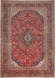 Tappeto Ardakan Medaglione Floreale Rosso Blu Scuro 250x358 Cm
