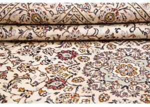 Tappeto Kashan Medaglione Floreale Avorio Bordeaux 248x358 Cm