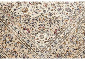 Tappeto Kashan Medaglione Floreale Avorio Blu 204x320 Cm