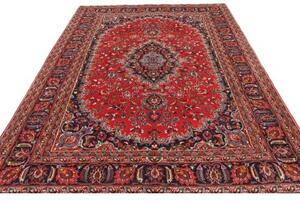 Tappeto Sabzevar Medaglione Floreale Rosso Blu Scuro 204x288 Cm