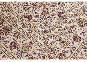 Tappeto Kashan Medaglione Floreale Avorio Bordeaux 248x358 Cm