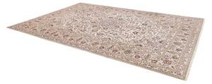 Tappeto Kashan Medaglione Floreale Avorio Bordeaux 248x358 Cm