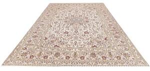 Tappeto Kashan Medaglione Floreale Avorio Bordeaux 248x358 Cm