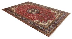 Tappeto Tabriz Medaglione Floreale Rosso Blu 200x303 Cm
