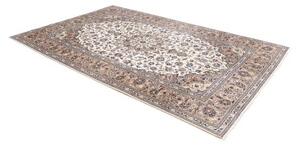 Tappeto Kashan Medaglione Floreale Beige Avorio 200x300 Cm