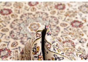 Tappeto Kashan Medaglione Floreale Avorio Bordeaux 248x358 Cm