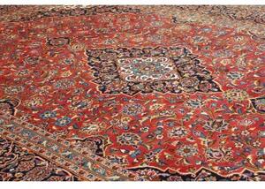 Tappeto Ardakan Medaglione Floreale Rosso Blu Scuro 250x358 Cm