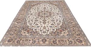 Tappeto Kashan Medaglione Floreale Beige Avorio 200x300 Cm