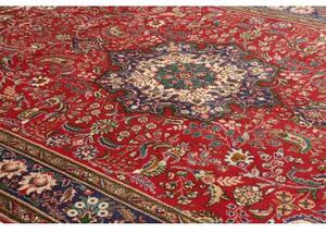 Tappeto Tabriz Medaglione Floreale Rosso Blu 200x303 Cm