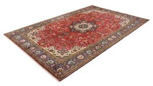 Tappeto Tabriz Medaglione Floreale Rosso Blu 200x303 Cm