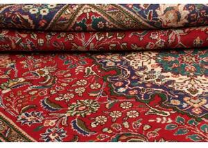 Tappeto Tabriz Medaglione Floreale Rosso Blu 200x303 Cm