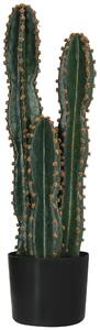 Outsunny Cactus artificiale di estremo realismo pianta artificiale di grandi dimensioni dim. Ø 17 x 60H cm verde
