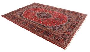 Tappeto Sabzevar Medaglione Floreale Rosso Blu Scuro 204x288 Cm