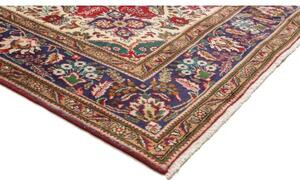 Tappeto Tabriz Medaglione Floreale Rosso Blu 200x303 Cm