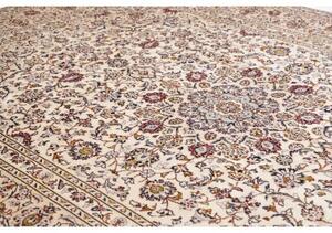 Tappeto Kashan Medaglione Floreale Avorio Bordeaux 248x358 Cm