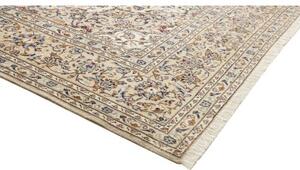 Tappeto Kashan Medaglione Floreale Avorio Blu 204x320 Cm