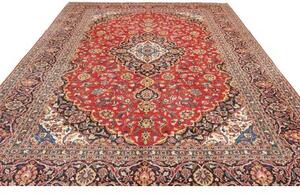 Tappeto Ardakan Medaglione Floreale Rosso Blu Scuro 292x402 Cm
