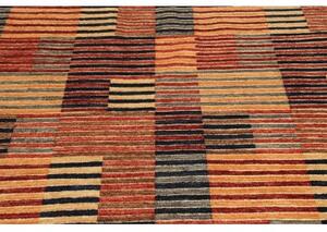 Tappeto Mosaic Geometrico Rosso Mattone Blu Scuro 153x203 Cm