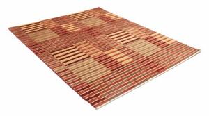 Tappeto Mosaic Geometrico Rosso Mattone Beige 154x200 Cm