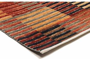 Tappeto Mosaic Geometrico Rosso Mattone Blu Scuro 153x203 Cm