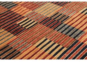 Tappeto Mosaic Geometrico Rosso Mattone Blu Scuro 153x203 Cm