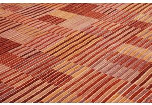 Tappeto Mosaic Geometrico Rosso Mattone Arancione 200x295 Cm