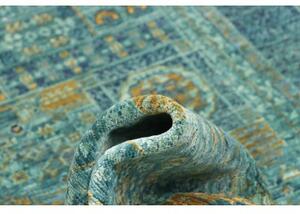 Tappeto Kairo Stilizzato Verde Petrolio Ocra 120x186 Cm