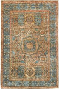 Tappeto Kairo Geometrico Blu Petrolio Ruggine 99x153 Cm