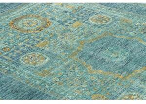 Tappeto Kairo Stilizzato Verde Petrolio Ocra 120x186 Cm
