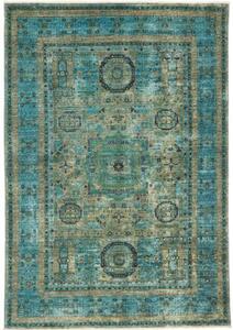 Tappeto Kairo Medaglione Verde Petrolio Beige 125x181 Cm