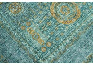 Tappeto Kairo Stilizzato Verde Petrolio Ocra 120x186 Cm